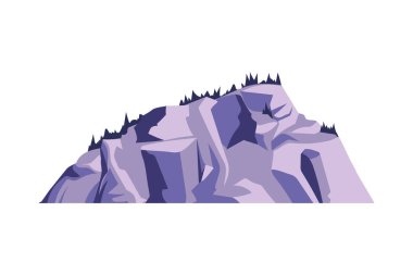 renkli dağ vektörü beyaz üzerine