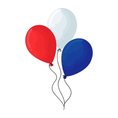 Beyaz üzerine renkli balonlar çizimi