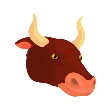 Bufalo suratlı beyazın üstünde deisgn