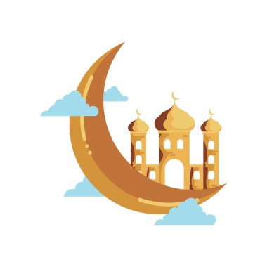 Arap ayı ve beyaz üzerindeki binalar