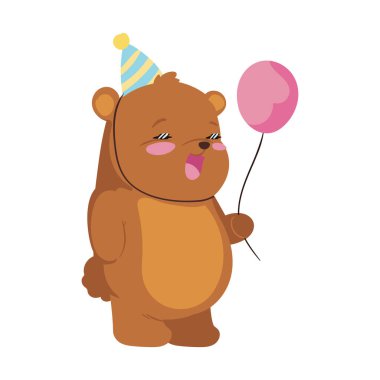 Beyaz balonlu şirin ayı.