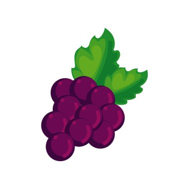 Beyaz üzerine parlak üzümler dizayn edilmiş.