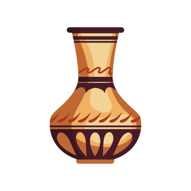 Beyaz üzerine Yunan vazosu illüstrasyonu