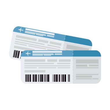 Beyaz üzerine uçak biletleri tasarımı