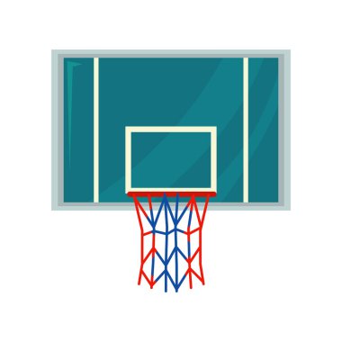 Basketbol potası tasarımı beyazın üstünde