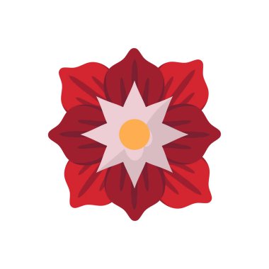 Beyaz yerine kırmızı çiçek çizimi