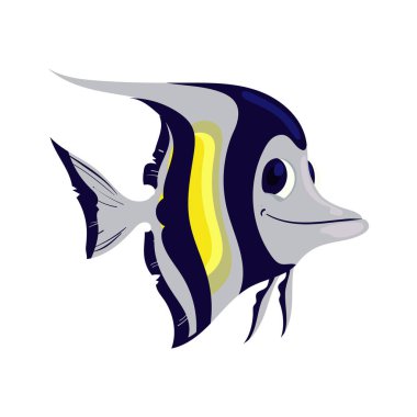 beyaz yerine renkli balık tasarımı