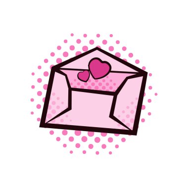 Beyazın üstünde kalpler olan aşk mektubu