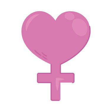 kalp şeklinde kadın cinsiyeti sembolü