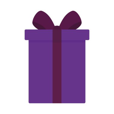 Beyaz arkaplanda hediye kutusu simgesi