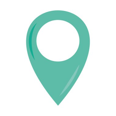 konumu PIN simgesi beyaz arka plan üzerinde