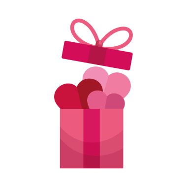 Kalp hediye kutusunda izole tasarım