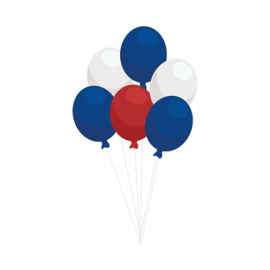 ABD bayrağı renginde balonlar