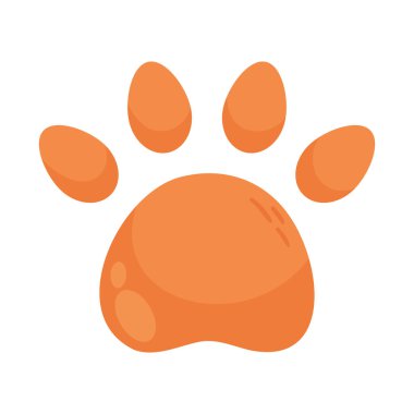 Beyaz arkaplanda köpek ayak izi