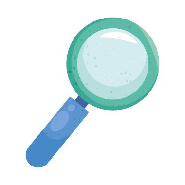 Beyaz arkaplanda büyütme cam simgesi