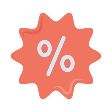 Beyaz arkaplanda indirim etiketi simgesi