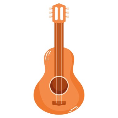 akustik gitar simgesi izole edilmiş tasarım