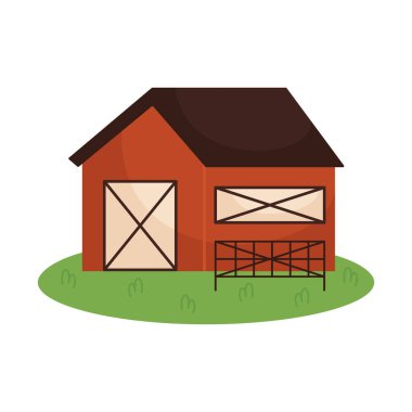 Beyaz arkaplanda çiftlik evi simgesi