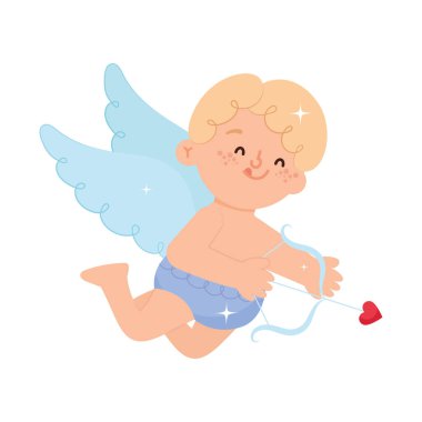 ok ve yay ile şirin aşk tanrısı