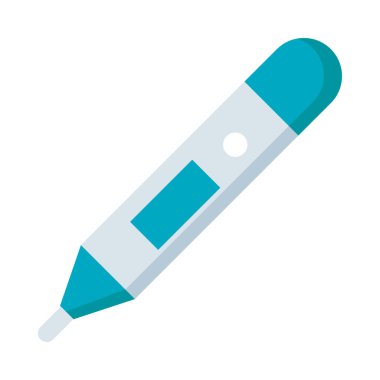 Dijital termometre simgesi beyaz arka plan üzerinde