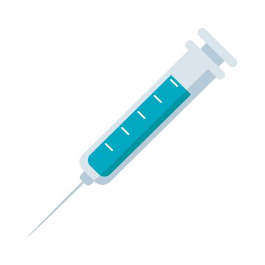 Beyaz arkaplanda şırınga simgesi