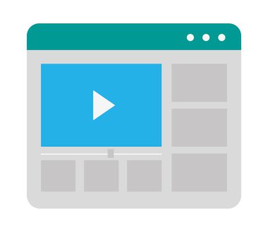 Video oynatıcısı olan web tarayıcısı