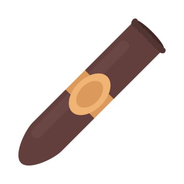 Beyaz arkaplanda Küba puro simgesi