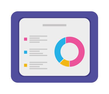 Beyaz arkaplanda bilgi grafiği simgesi