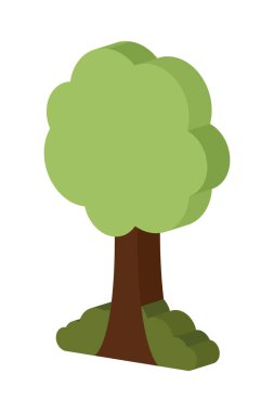 yeşil ağaç ikonu izometrik tasarımı