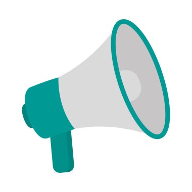 Beyaz arkaplanda megafon aygıtı simgesi