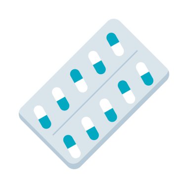 Beyaz arkaplanda hap kabarcık simgesi