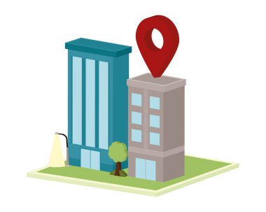 Konum kodlu şehir binaları