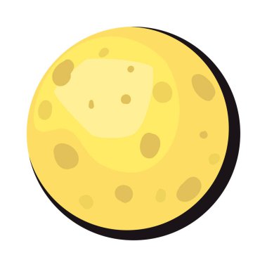 bembeyaz üzerinde düz bir ay çizimi