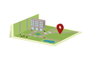 şehir haritası konum şifresi, izometrik tasarım