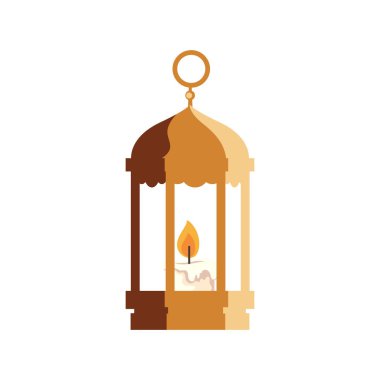 muslim lantern illustration over white