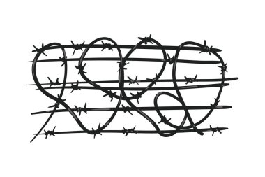 flat black wire fence over white