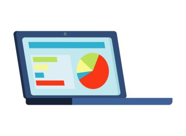 colored laptop design over white