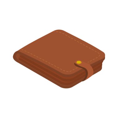 leather wallet design over white