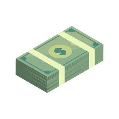 dollars bunch design over white