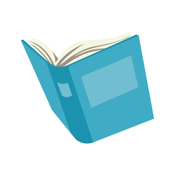 Design Livro Azul Sobre Branco —  Vetores de Stock