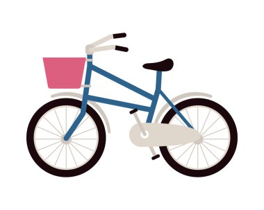 Sepet ikonlu retro bisiklet