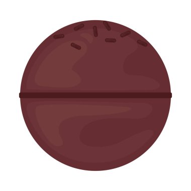 sweet cocoa ball candy icon