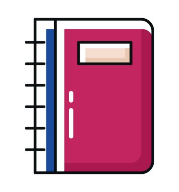 Not kitap kütüphane izole simgesi