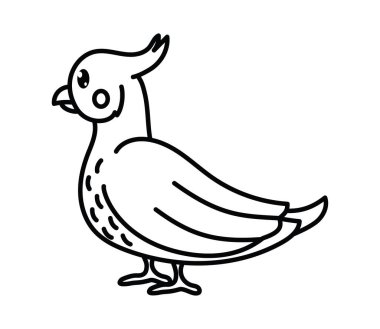 bird animal coloring style icon