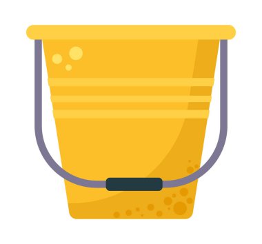 yellow bucket gardening tool icon