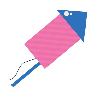 pink rocket firework celebration icon