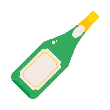 Şampanya şişesi kutlaması ikonu