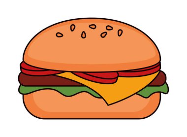 Hamburger lokanta izole simgesi