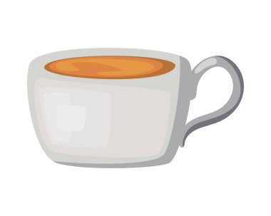 flat white coffee cup isolated icon