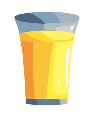 flat orange juice over white